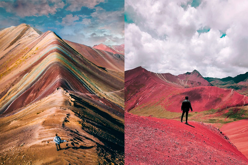 The classic Rainbow Mountain of Peru