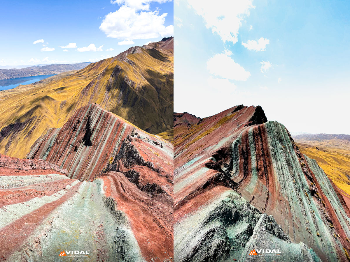 Stunning colors at the Rainbow Mountain of Pallay Punchu