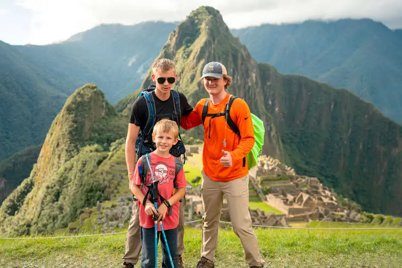  Machu Picchu View with Kids