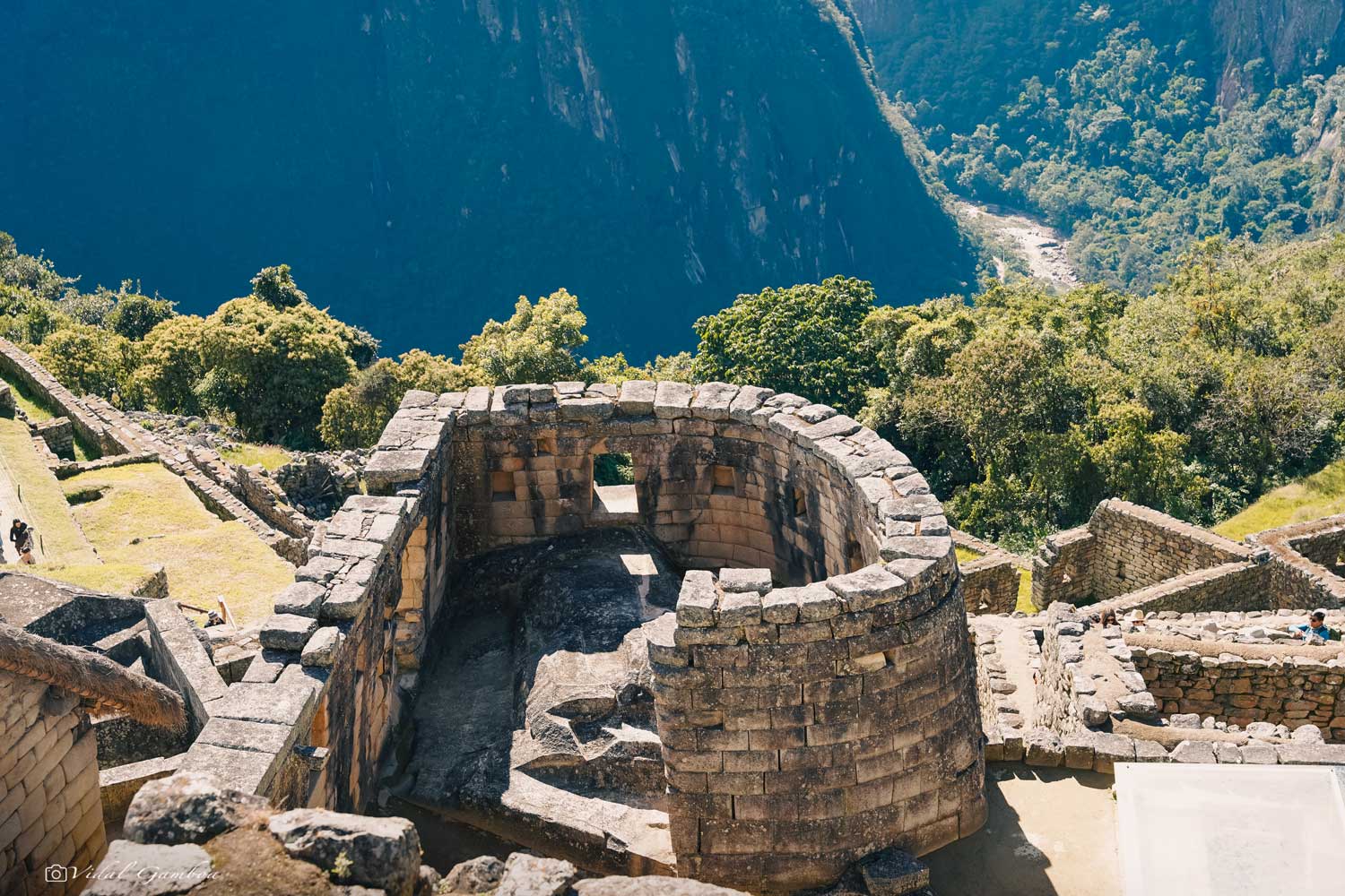 The temple of the Sun in Machu Picchu