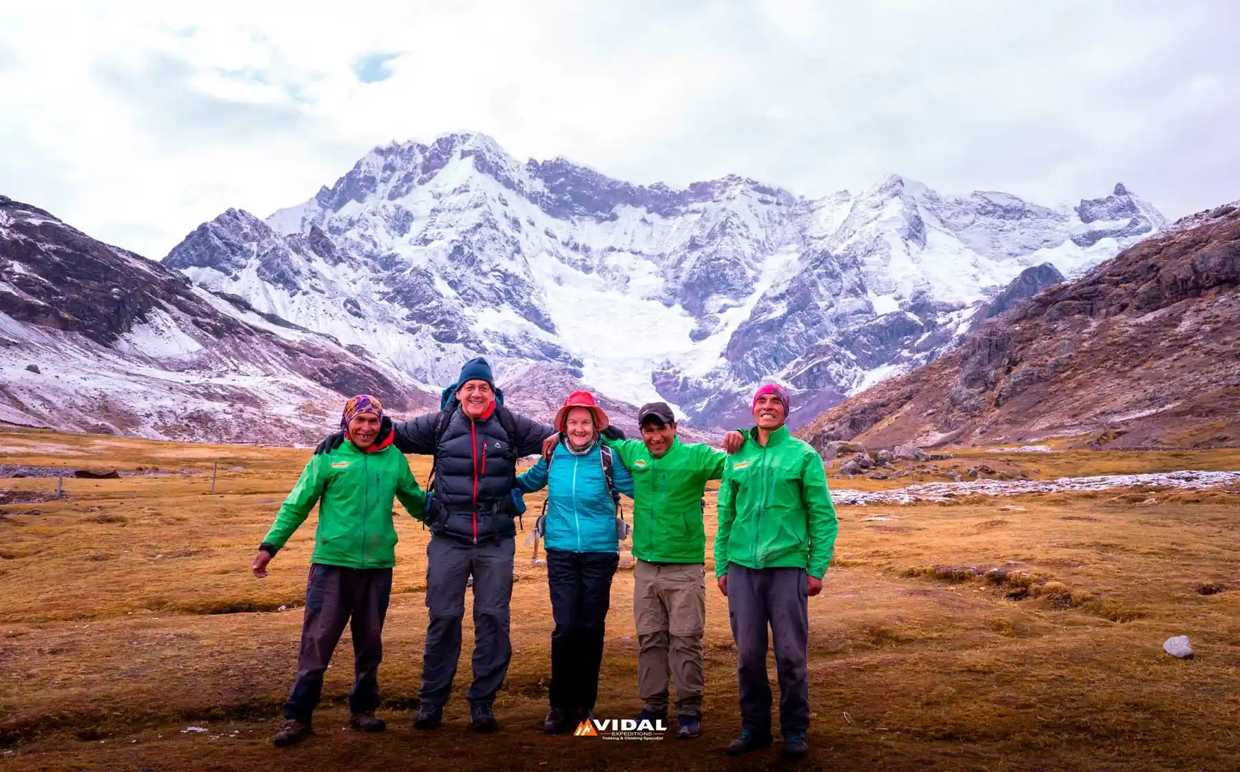Hikers in Upis the first camp of Ausangate Trek 5 Days