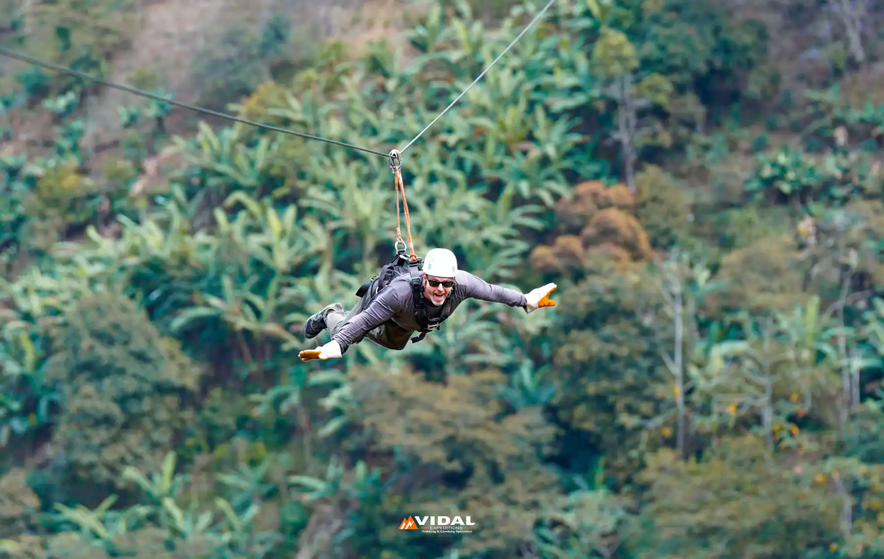 zipline in the Inca Jungle Trail