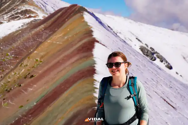 Possing for photo in the Rainbow Mountain